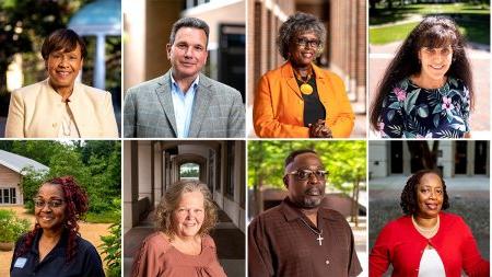 Shayna Hill, Sandra Foxx, Dr. Mario Ciocca and Sibby Anderson-Thompkins; (bottom row, 从左到右)凡妮莎·米切尔, 詹姆斯·霍尔曼, 凯西·詹姆斯和特蕾莎·戈尔森.